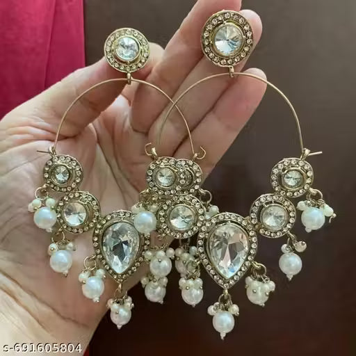 Pack of 2 Traditional Gold-Plated Ethnic Earrings – Stylish Designer Combo for Women