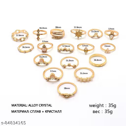 Jewels Exclusive Gold Plated Floral Statement Ring – Trendy 3D Plushy Design for Women