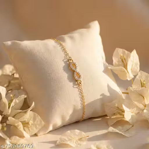 Shimmering Beautiful Set of 4 Gold-Plated Bracelets – Adjustable Crystal Charm Combo