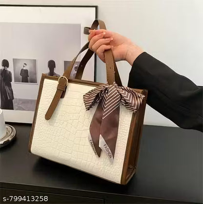 Elegant Structured Brown Handbag for Women – Premium PU Leather Office & Casual Bag