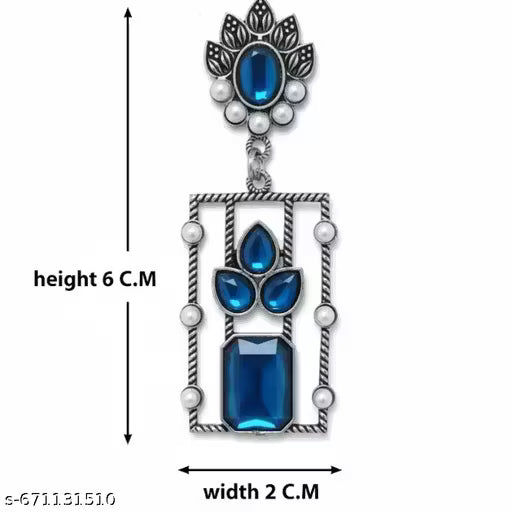 Trending Gold-Plated Oxidized Jhumka Earrings with Elegant Pearl Drops