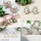 Korean Bow & Pearl Earring Combo (Pack of 5) – Trendy Oxidised Silver Western Earrings