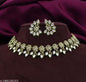 Premium Gold-Plated American Diamond Choker Set – Elegant CZ Necklace & Earring Set for Women