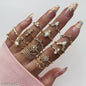 Jewels Exclusive Gold Plated Floral Statement Ring – Trendy 3D Plushy Design for Women