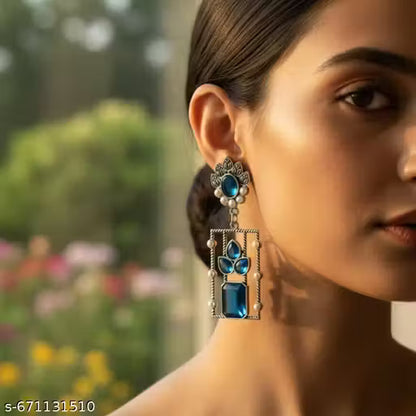 Trending Gold-Plated Oxidized Jhumka Earrings with Elegant Pearl Drops