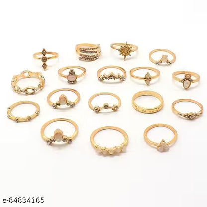 Jewels Exclusive Gold Plated Floral Statement Ring – Trendy 3D Plushy Design for Women