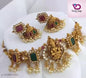 Traditional South Indian Lakshmi Temple Jewellery Set with Gold Plating & Pearls